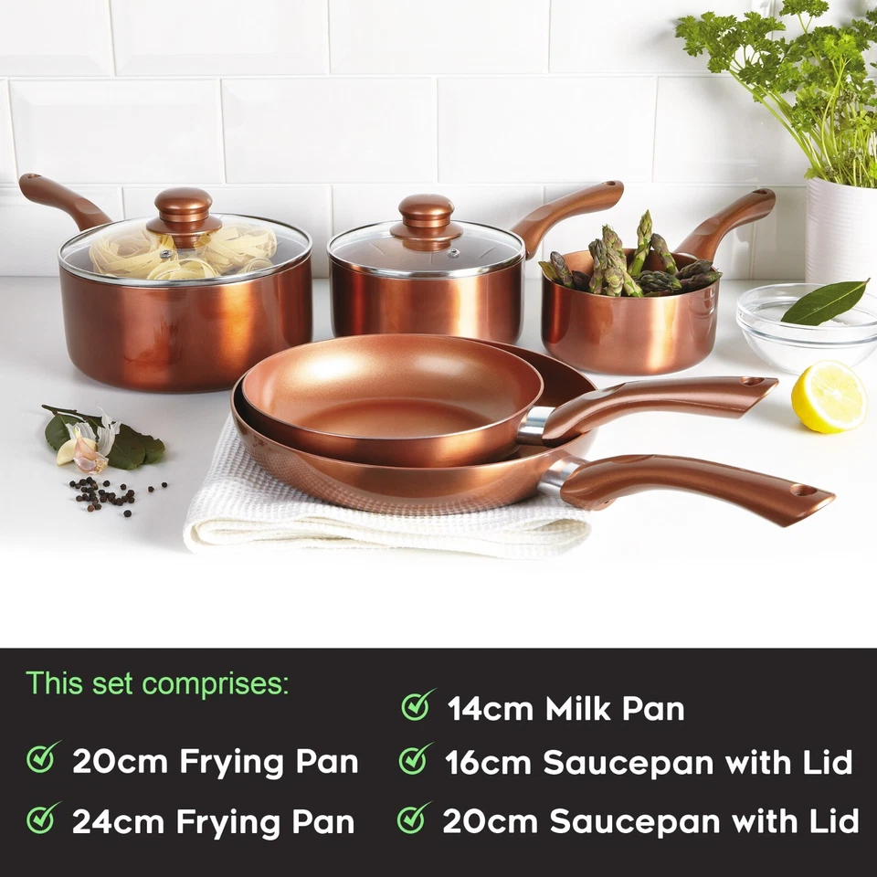 Cermalon Copper 5 Piece Pan Cookware Set - Image 4 of 4