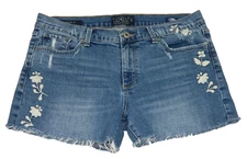 Women's Lucky Shorts Embroidered Flowers Cut Off Tag 10/30 measured Size 31