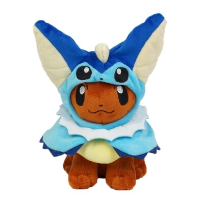 Vaporeon Plush Doll Poncho Pocket Monster Toy Pokemon Eevee Stuff Animal Game