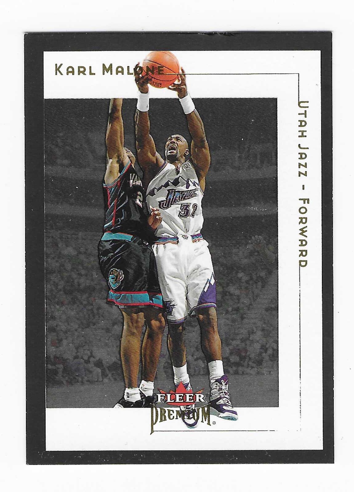 2001-02 Fleer Premium Karl Malone Utah Jazz Basketball Card #112 HOF
