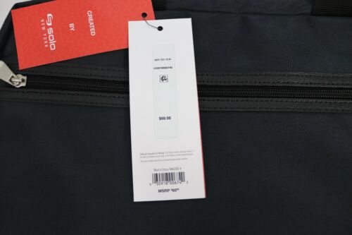 Solo Blankslate Men Messenger Briefcase Laptop Bag Black Slim Travel Light Weigh - Picture 5 of 9