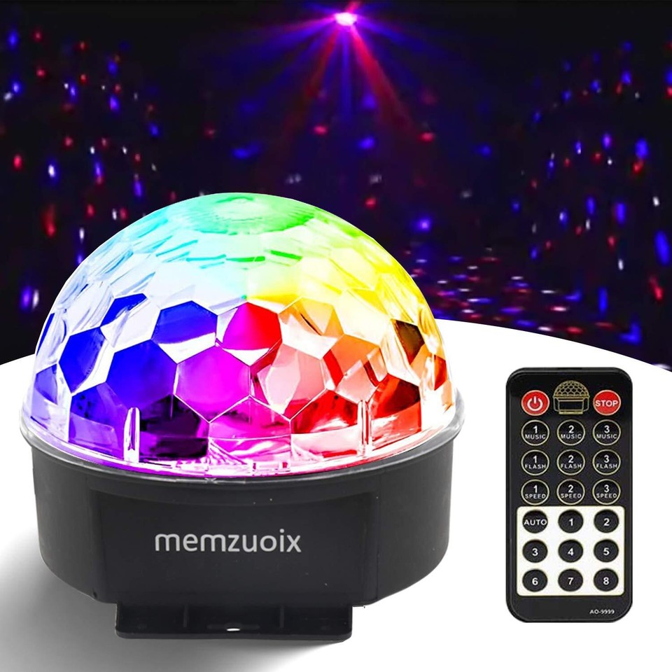 Disco Ball Party Lights Dj Strobe Light with 6 Colors Sound Activated