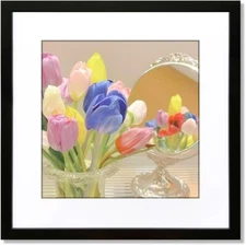 17x17 Black Picture Frame Mat for 13x13 Photo Wall Mounting Poster Frame-1pcs