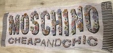 Moschino Cheap and Chic rectangular pink silk chiffon scarf with floral design