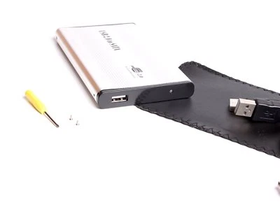 BIGtec 2,5" USB 2.0 S-ATA Festplattengehäuse SATA HDD 480 Mbit/s Gehäuse silber