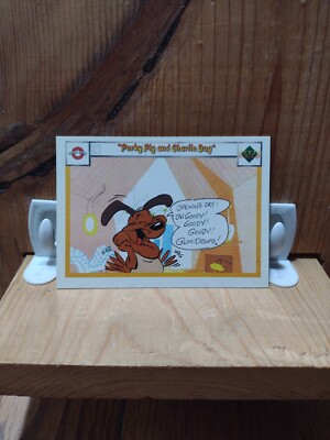 1990 Upper Deck Comic Ball #21/36. Porky Pig And Charlie Dog .   MC7