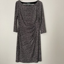 Ralph Lauren Faux Wrap Dress Women size 10 Snakeskin Print