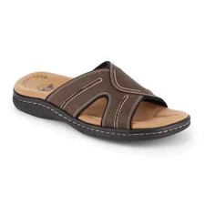 New Dockers Sunland Men's Slide Sandals Dark Brown Memory Foam Size 13