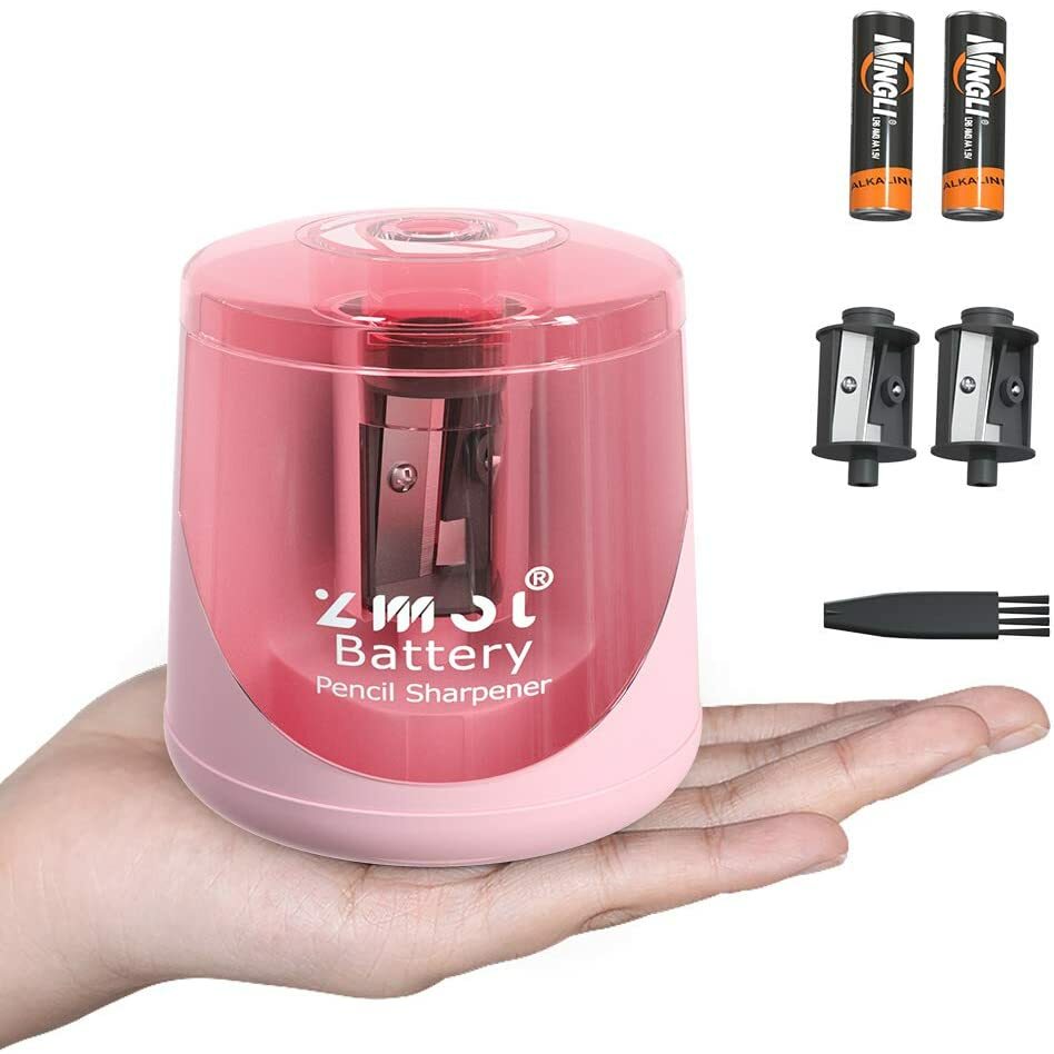 Battery Powered Electric Pencil Sharpener, Fast Sharpen, Suitable for No.2/Color