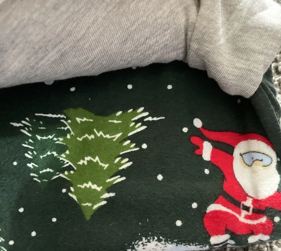 Conjunto de pijama de algodón/poliéster para hombre Joe Boxer patrón navideño talla mediana nuevo con etiquetas Foto 3 de 4