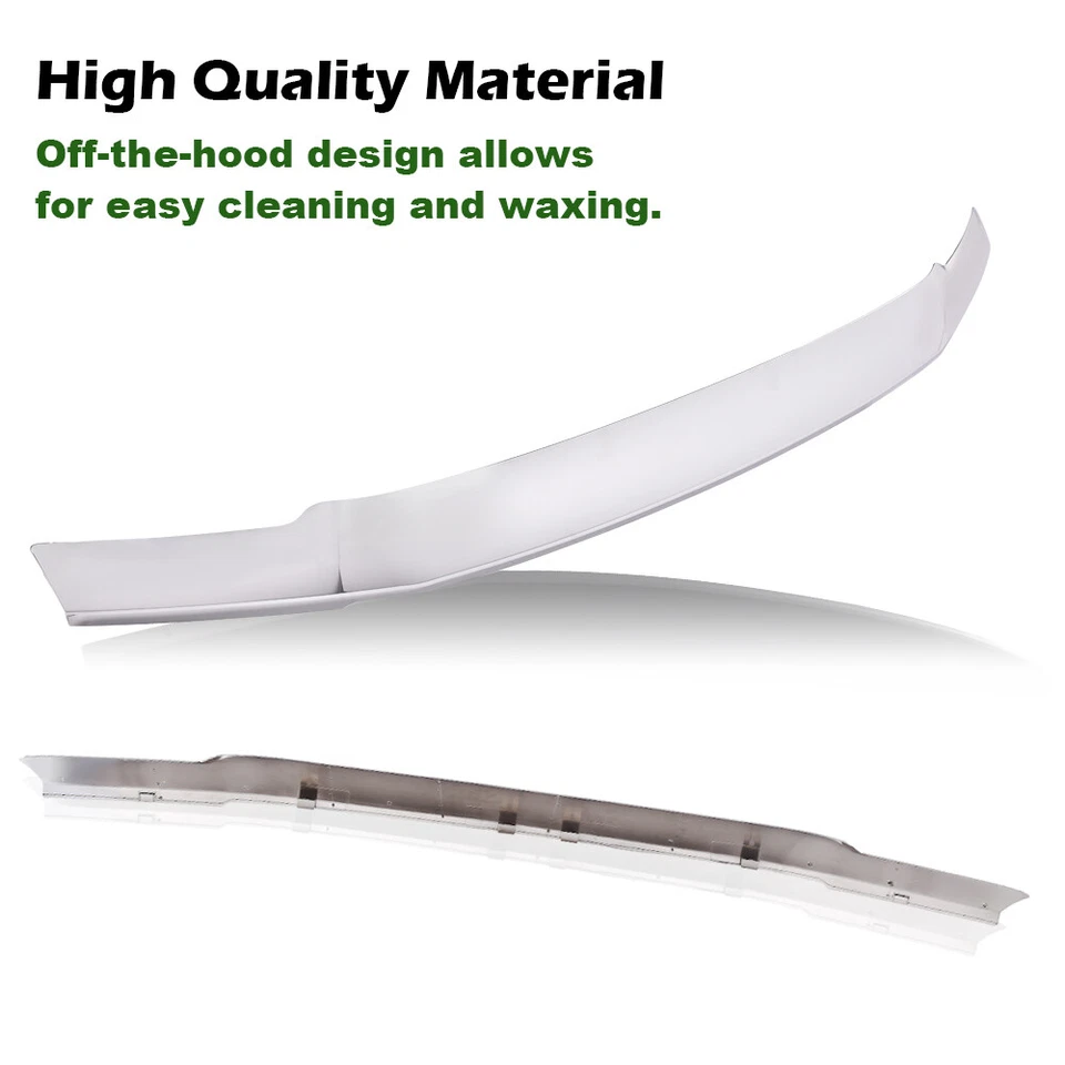 New Fit For 2017-2022 Ford F250 F350 Super Duty Hood Deflector Bug Shield Chrome — 第 2/4 张图片