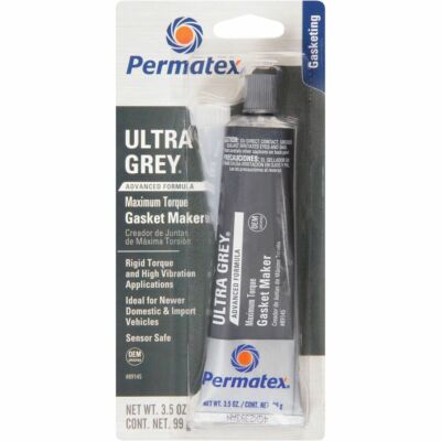 Permatex RTV Silicone Gasket Maker, Rigid High Torque - Ultra Grey, 99g 89145