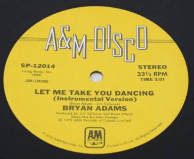 Bryan Adams Let Me Take You Dancing A&M SP12014 12