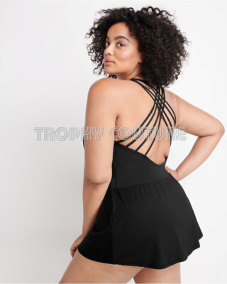 NEW RYLLACE x BLEU BY ROD BEATTIE DON'T MESH WITH ME ONE PIECE SWIM DRESS SZ 22W