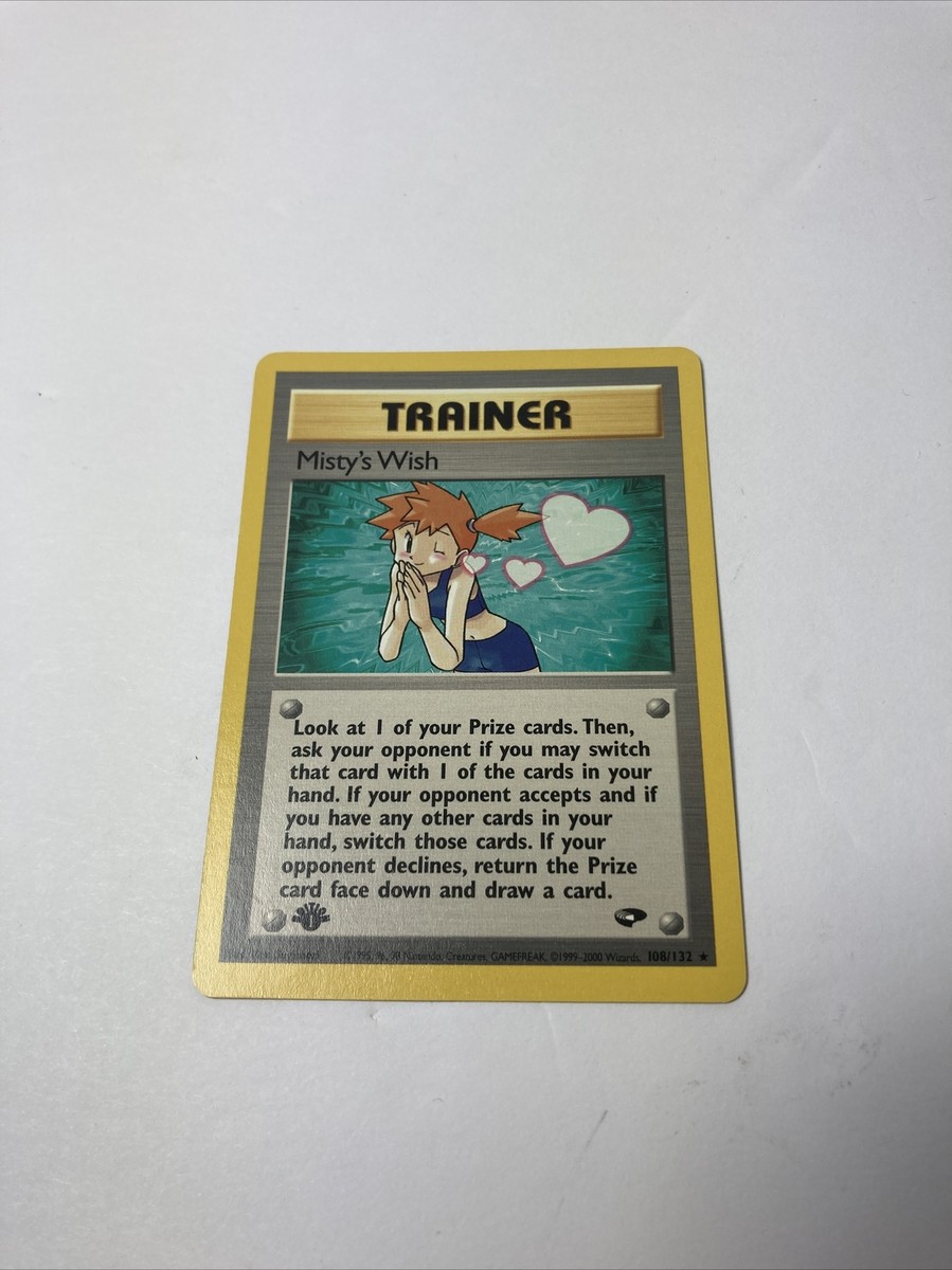 Double Stamp Error POKÉMON MISTYS WISH 108/132 GYM CHALLENGE 1ST