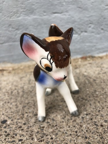 Deer Fawn Figure Ceramic Lot Of 2 Japan Animal Cartoon 3” - Picture 10 of 13