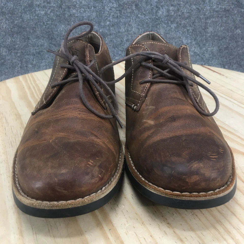 原装 Penguin by Munsingwear 正装鞋 男式 12 Waylon 牛津棕色皮革 — 第 4/4 张图片