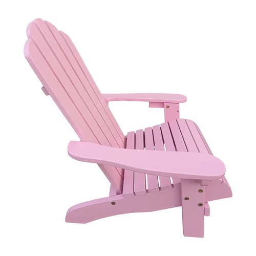 Outdoor or indoor Wood children Adirondack chair,pink - Picture 4 of 6