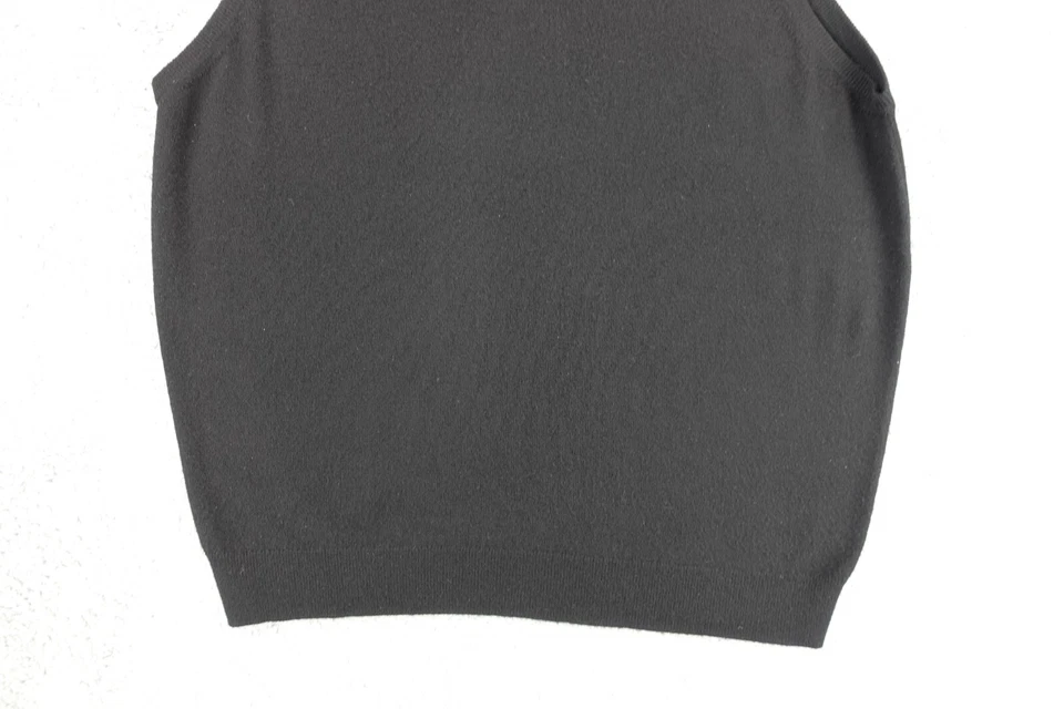 De Colección Turnbull Asser Suéter Chaleco Para Hombres Extra Grande Negro Cachemira Cuello en V Escocia Foto 3 de 4