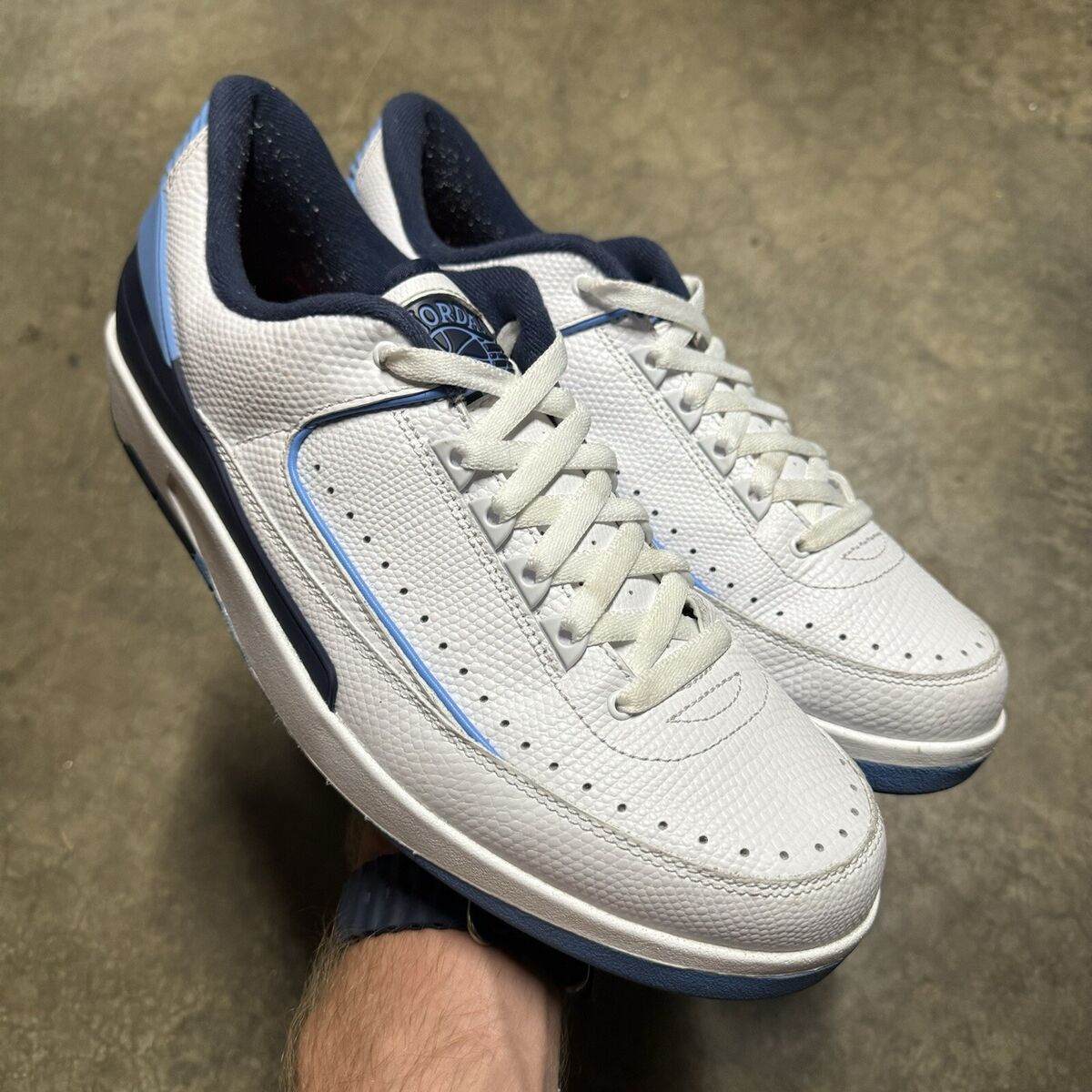 Sz 11 - Nike Air Jordan 2 Retro Men's Low Midnight Navy UNC Sz 11 - Nike Air Jordan 2 Retro Men's Low Midnight Navy UNC