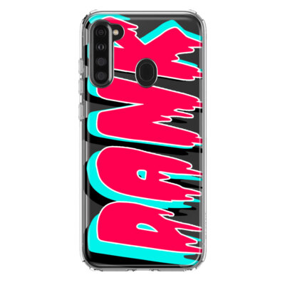For Samsung Galaxy A21 Shockproof Case Pink Funny Text Quote Dank