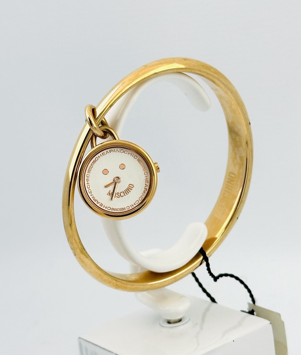Moschino MW0055 “ LET'S SMILE 😊 Smile Smiley Face Rose Gold Watch