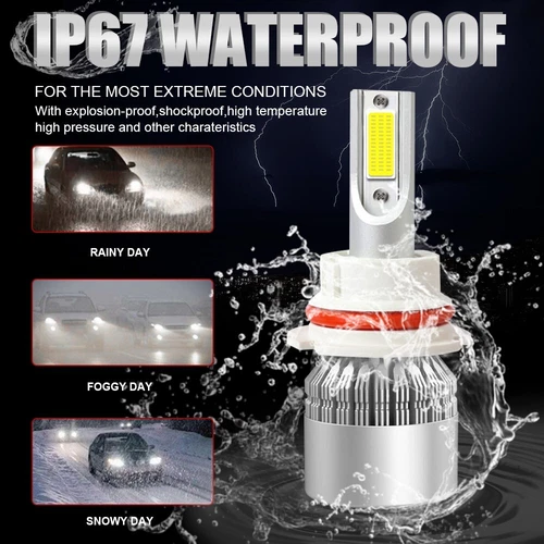 HB5 9007 LED Headlights 1000000LM LED Light Bulbs Kit High Low Beam Super Bright - Picture 12 of 16