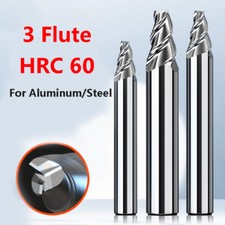 Carbide HRC 60  Taper End Mill 1mm-8mm Milling Cutter Bits 3-Flute For Alu/Steel