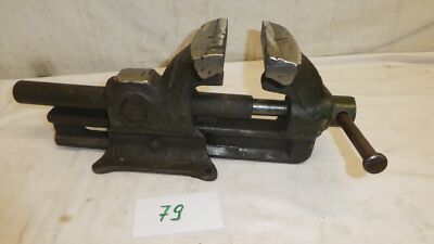 1x HEUER Schraubstock 120mm Schraub Stock schwenkbar ex BW Bundeswehr (79)