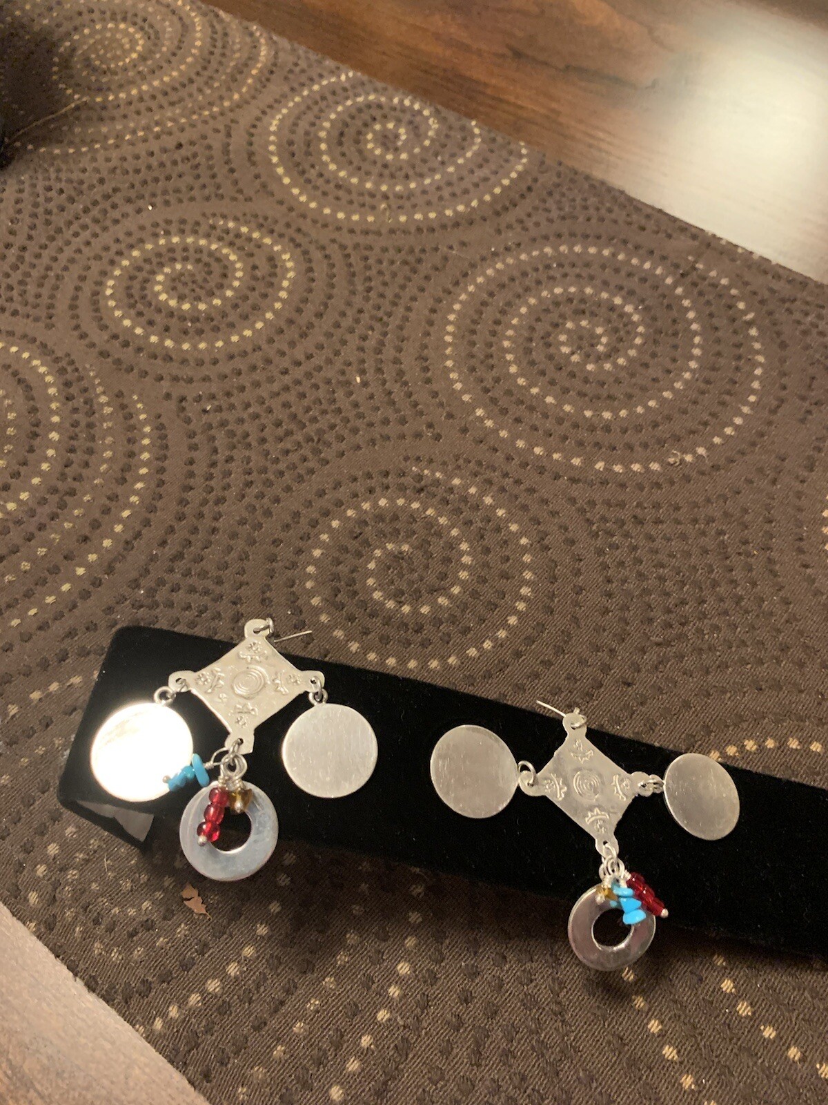 STERLING CIRCLE DANGLE EARRINGS - image 9