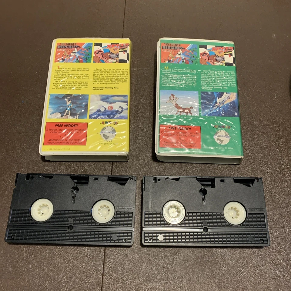 MIGHTY HERCULES / SPEED RACER VOLUME 1 1985 (Cinema Kid) 2 cartoons V 1&2 vhs! - Image 3 of 4