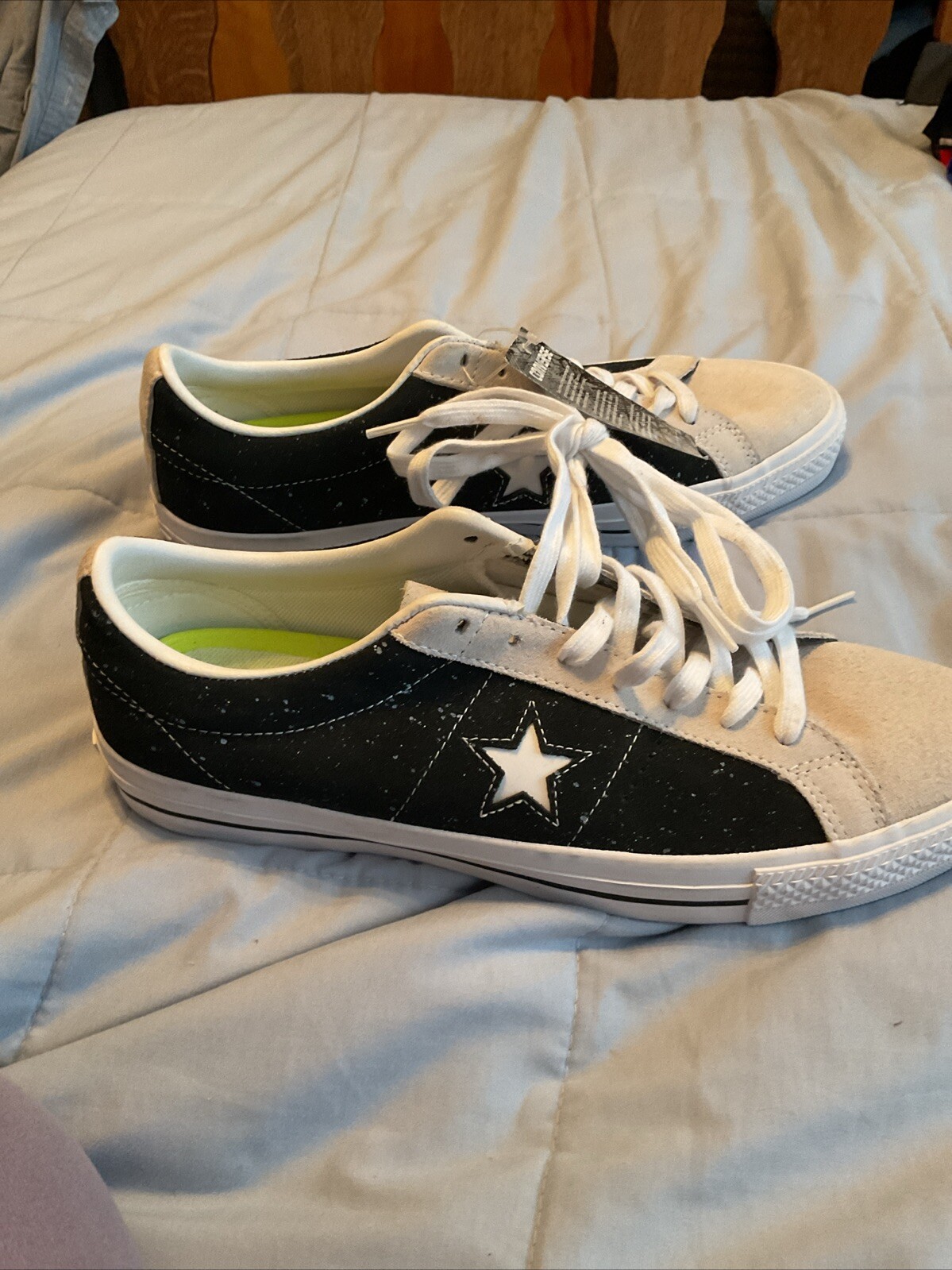 SAOLA Scarpe sneakers basse Converse All Star uomo taglia 10 M scamosciate blu navy e marrone nuove