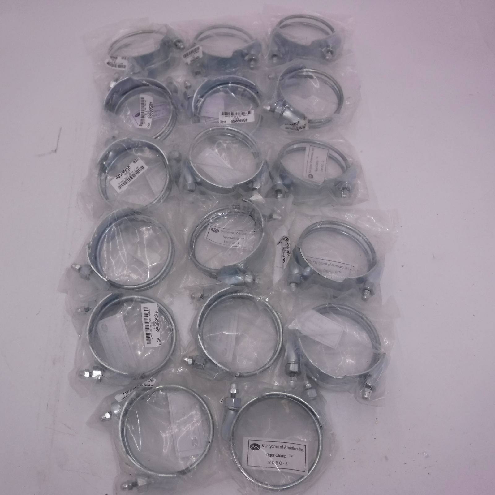 Lot of 17 Kuriyama SDBC3.5 Tigerclamp Spiral Bolt Helix Double Bolt