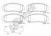 Breck BremsbeläGe Bremsbelegsatz Vorne FüR Honda Civic IX Stufenheck