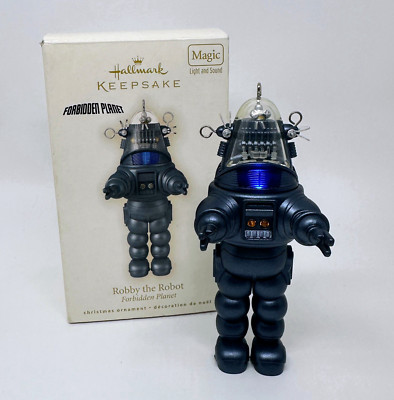 Hallmark Keepsake Robby The Robot Forbidden Planet Ornament Light & Sound Rare