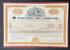 Vintage 1984 Stock Certificate: Eastern Air Lines, Inc Registered 1000 Shares