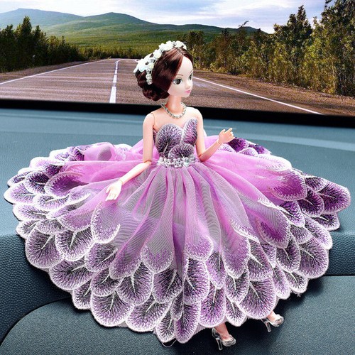Purple Peacock Wedding Dress Cute Dolls 