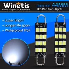 2x White 12-smd 44mm Rigid Loop Festoon Led Bulb For Interior Light 561 562 2x White 12-smd 44mm Rigid Loop Festoon Led Bulb For Interior Light 561 562