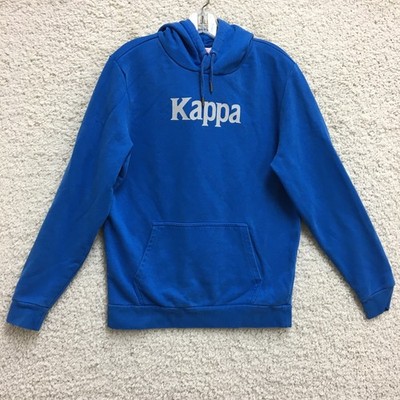 Kappa Sweater Medium Youth Blue Hoodie Pockets Pullover Graphic Logo Casual Boys