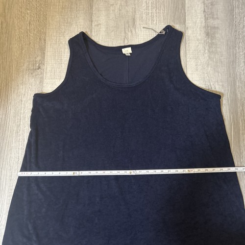 NEW A New Day Tank Dress Womens 3X Navy Blue Soft Terry Sleeveless Lounge Casual - Picture 15 of 16