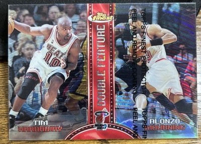 Alonzo Mourning 1999-00 Topps Finest Double Feature Refractor Tim Hardaway #DF4