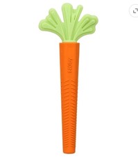 New Sealed Nuby Carrot Tube Teether 100 Soft Silicone Baby Toy Ages 3 Months Up