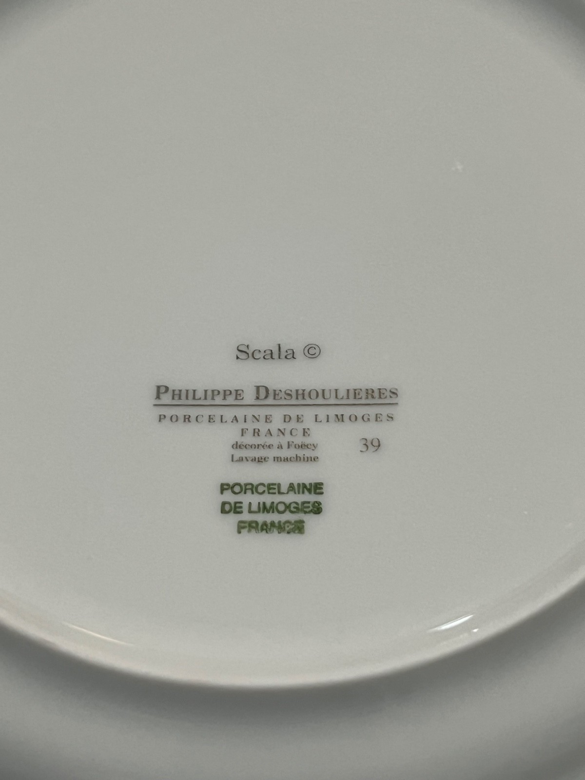 Philippe Deshoulieres Scala Blue plate. 8 1/2 inches