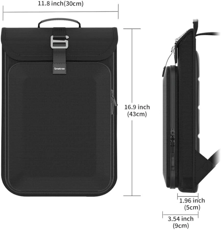 Elegante mochila delgada para computadora portátil de negocios para dispositivos de 13-16 pulgadas, doble compartimento Foto 4 de 4