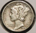 Silver Dime - Mercury - 1944-D