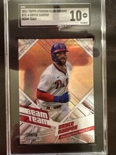 BRYCE HARPER 2021 Stadium Club Chrome Beam Team #BTC-4 SGC 10 Gem Mint Phillies