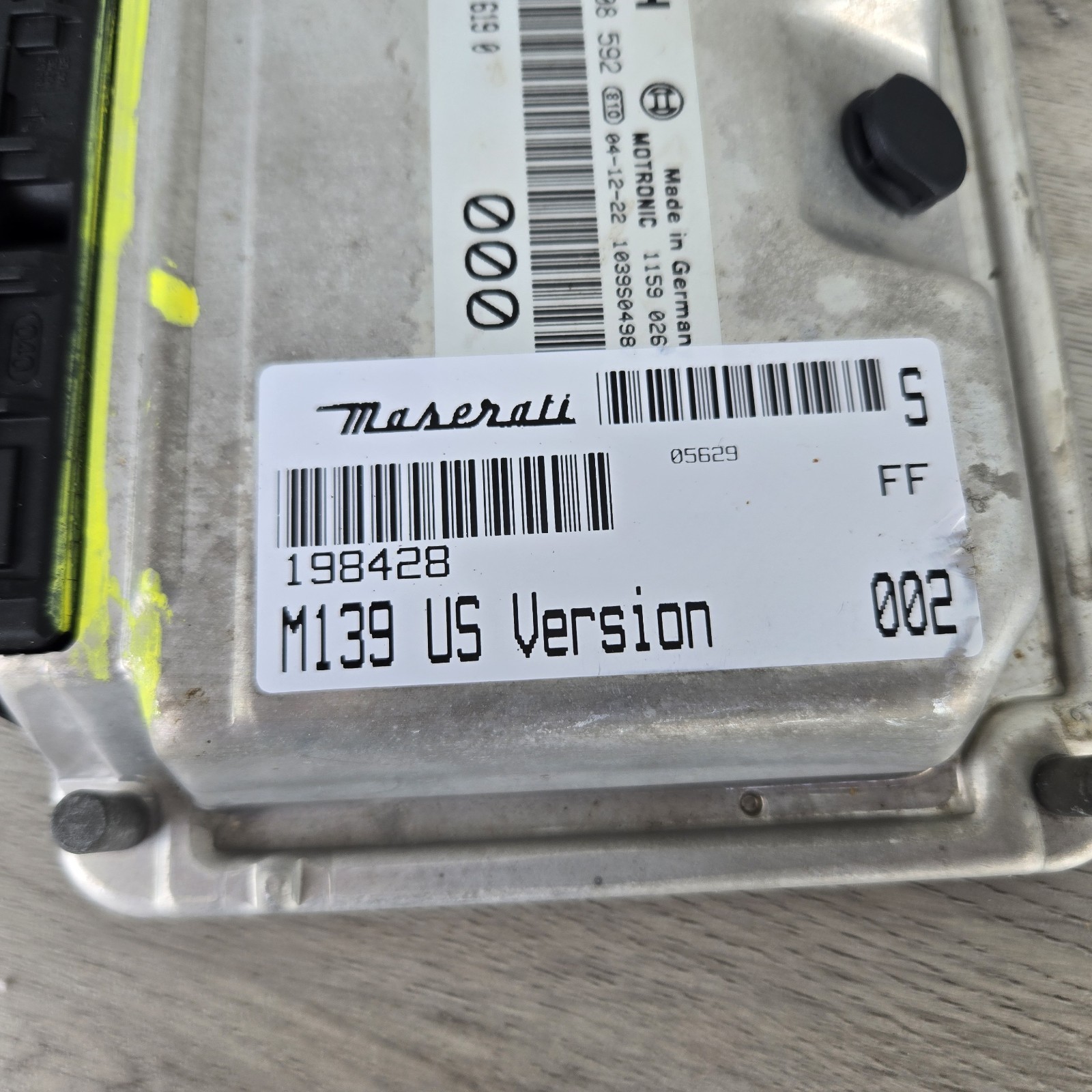 03-12 MASERATI QUATTROPORTE 4.2L ECU ECM ENGINE COMPUTER MODULE 0 000 212 619 0