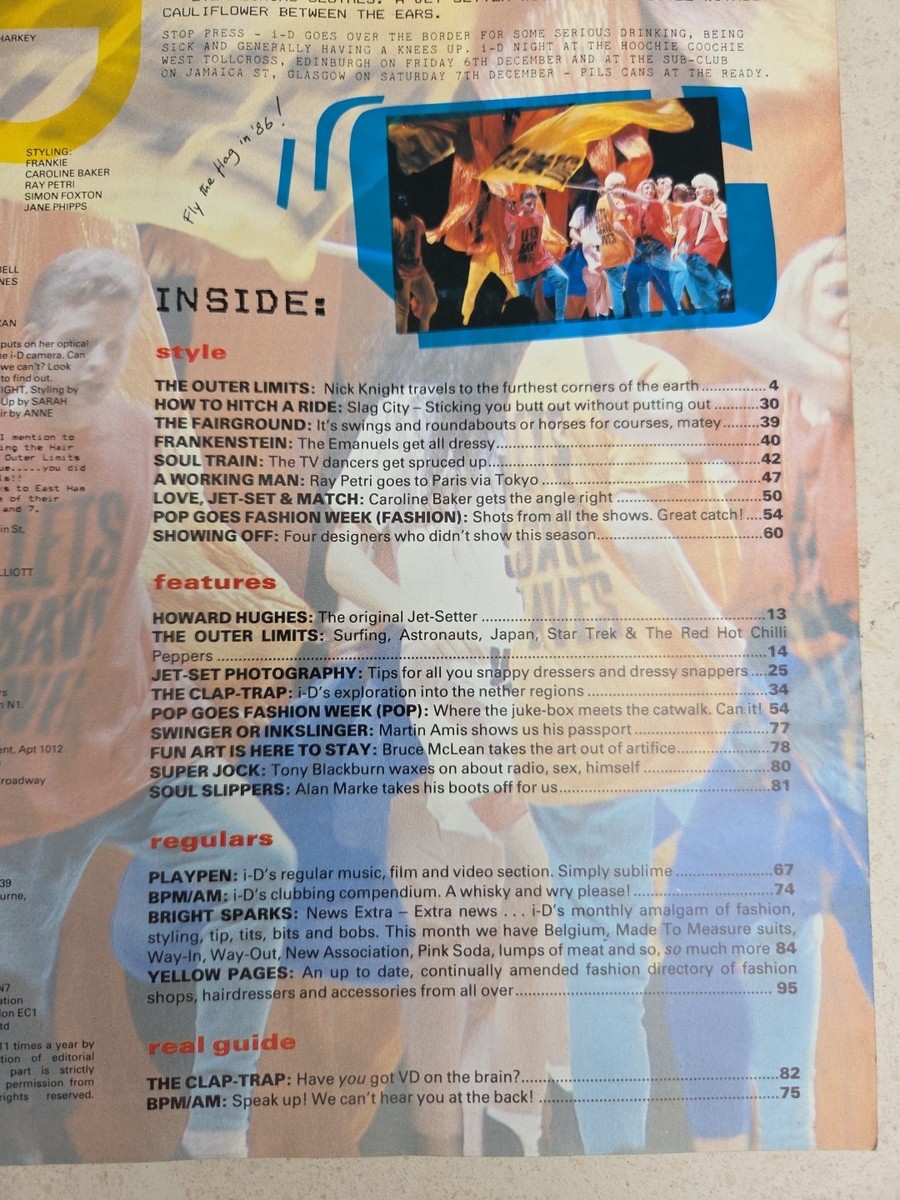 i-D Magazine N°32 Dec 1985 Jan 1986 i-D Magazine: December 1985/January 1986 (No.32) - The Jet