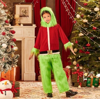 white christmas dresses Adult Santa Grinch Costume Xmas Cosplay Men Christmas Santa Fancy Dres –  HomesDeals
