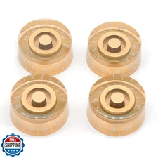 harpfeas 4PCS Imperial Inch Size LP Guitar Speed Dial Knobs 24 Fine Splines C